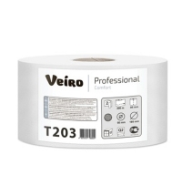 фото: Туалетная бумага Veiro Professional Comfort T203 в рулоне, 200м, 2 слоя, белая, 12 рулонов