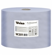Протирочная бумага Veiro Professional Comfort W201, в рулоне, 1000шт, 2 слоя, синяя, 2 рулона