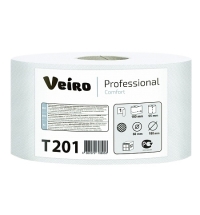 фото: Туалетная бумага Veiro Professional Т201 Comfort, 12 рулонов, белая, 1 слой, 180м