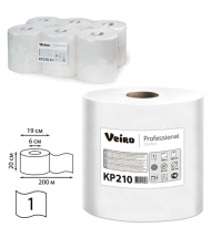 фото: Бумажные полотенца Veiro Professional Comfort KP210, в рулоне с центральной вытяжкой, 200м, 1 слой,