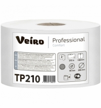 фото: Туалетная бумага Veiro Professional Comfort ТР210, в рулоне с центральной вытяжкой, 215м, 2 слоя, бе